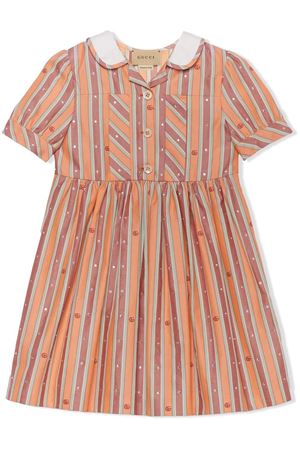 Orange cotton dress GUCCI KIDS | 717287ZALJC6253